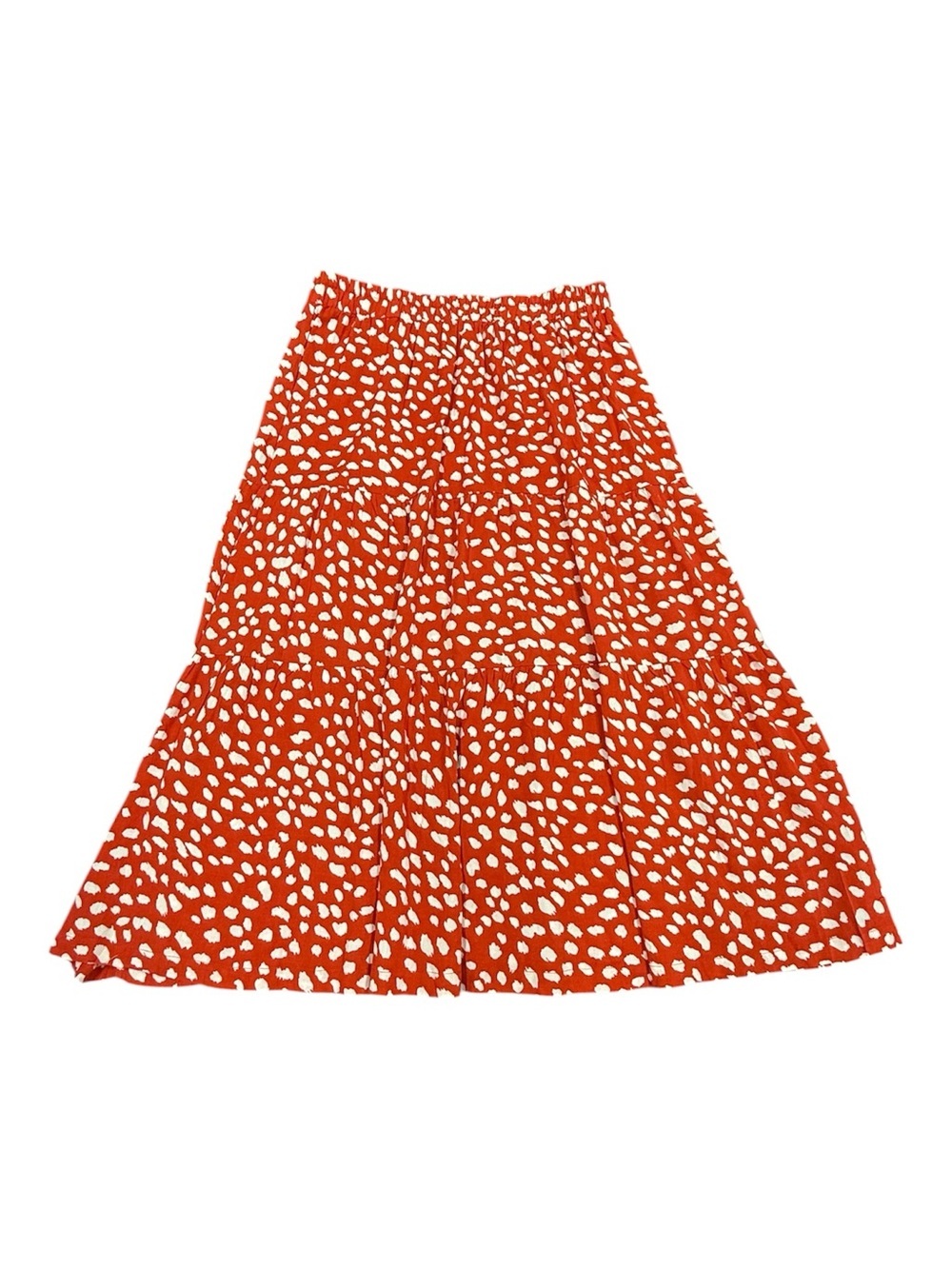 Merokeety Tiered Pull On Midi Skirt Size L
